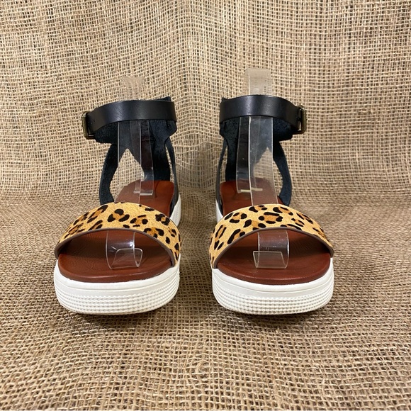 Mia Sandals Ankle Strap Platform Buckle Animal Print Size 6 - Picture 7 of 10